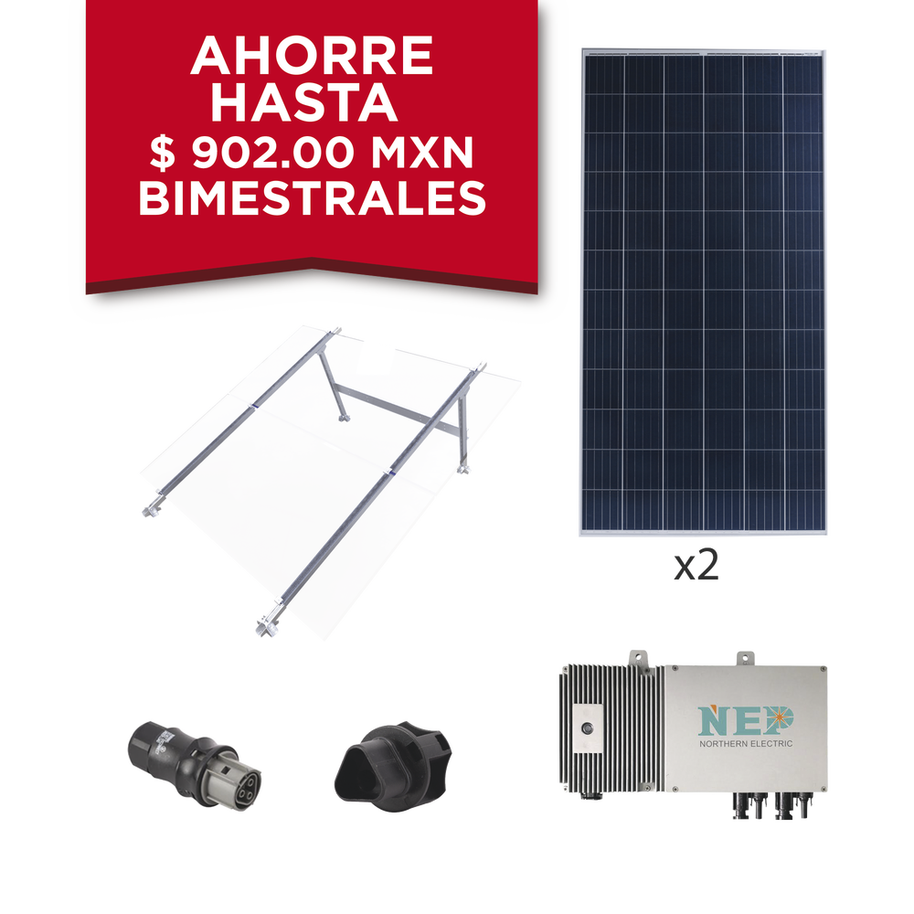 Kit inicial de 2 paneles solares
